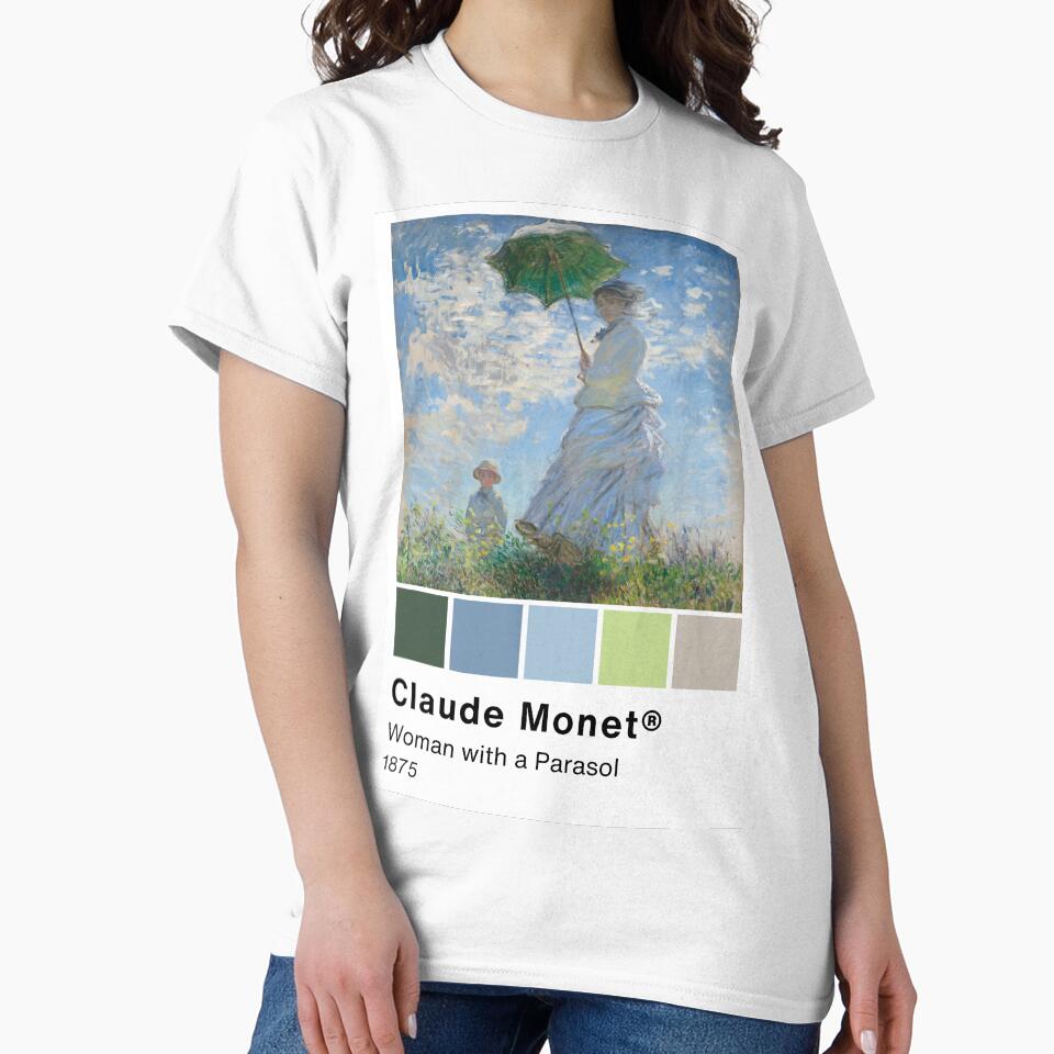 Claude Monet - Woman with a Parasol - Pantone Color swatch, Art Paintings Art history by Lemon-y-Shark