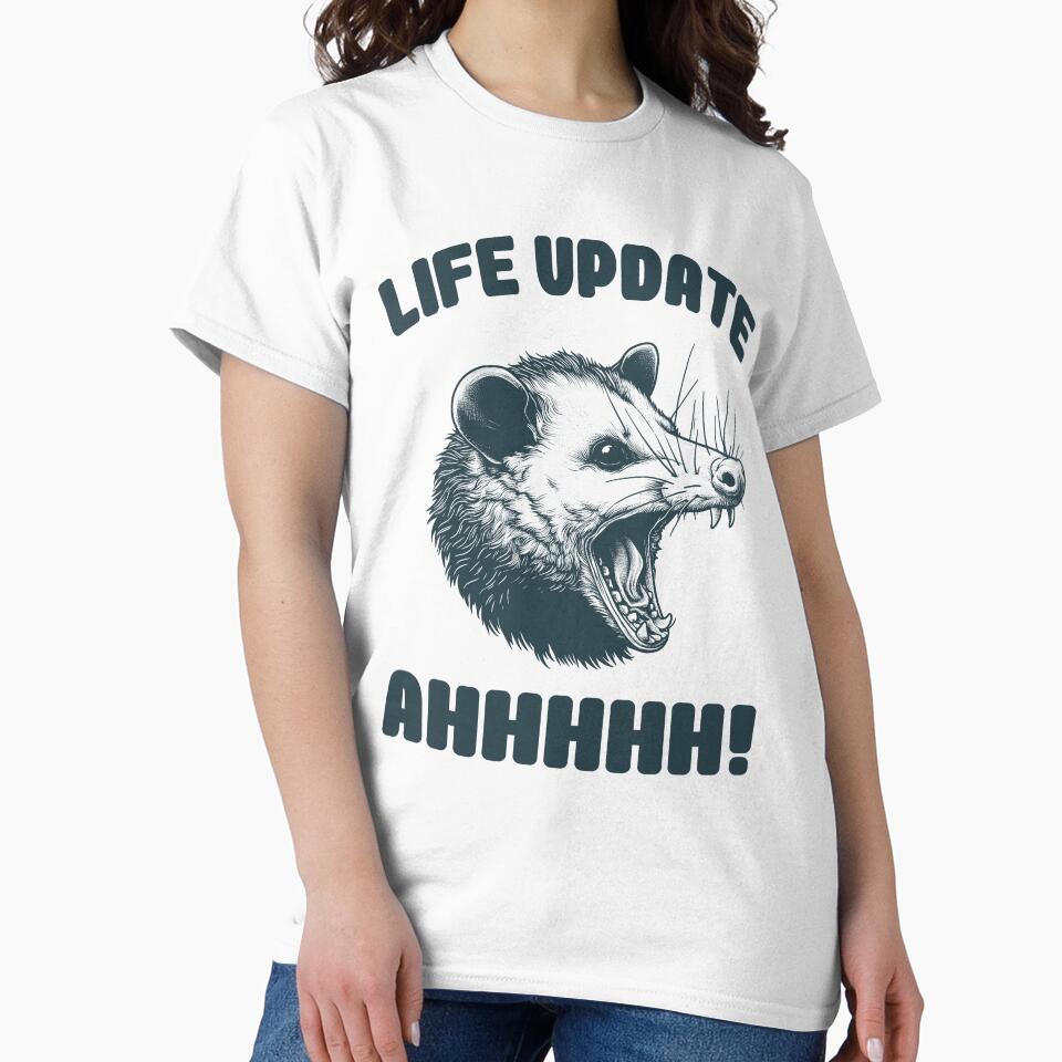 Life Update Funny Screaming Opossum by BelkaMed