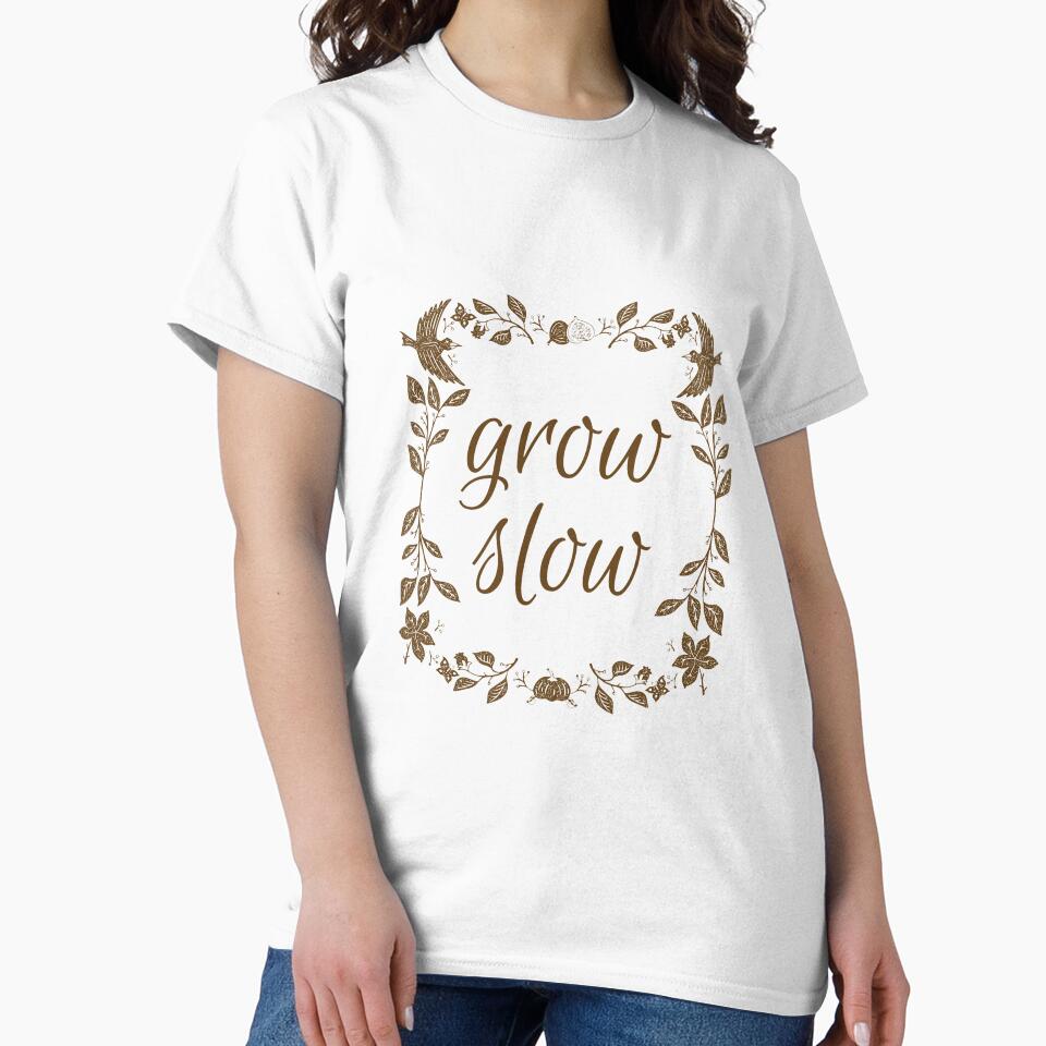 Grow Slow Leaf Nature Cottagecore by Georgia Grainger