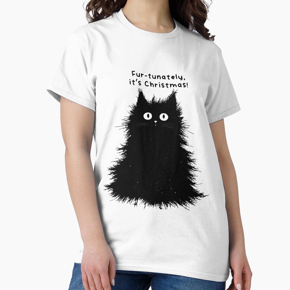 Christmas Tree Cat – Cute Funny Cat Christmas Gift, Festive Kitty Holiday Design with text by station-one