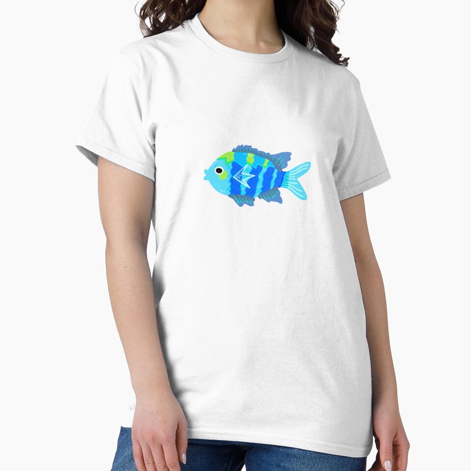 Blue and Green Fish by LivvTown
