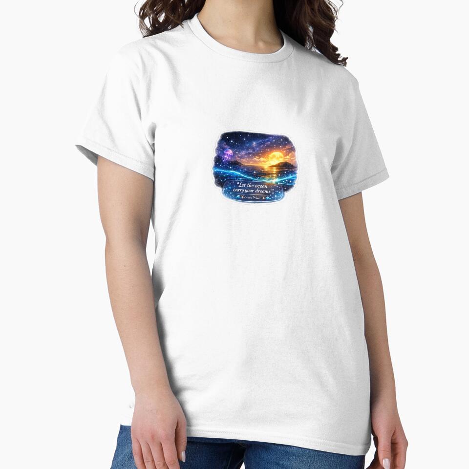 Cosmic Ocean Sticker – Let the Ocean Carry Your Dreams ?✨ Aesthetic Fantasy Scene by VNyA