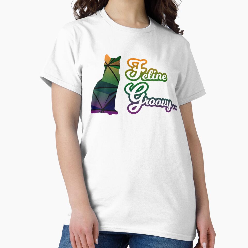 Feline Groovy Cat/Kitty Cutout Multicolor Slogan by SeanMcArthur