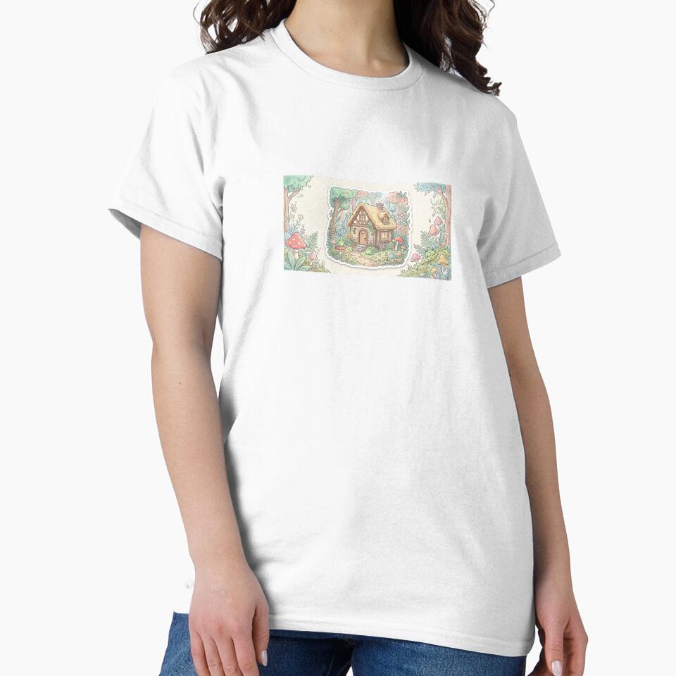 Cozy Cottagecore Forest House Aesthetic Sticker by ashrafstickers