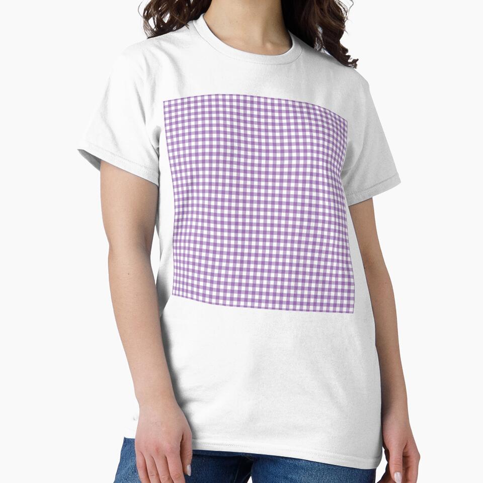 Cute Purple Gingham Pattern for Friends | Classic Gingham Check for Mom | Lavender Buffalo Plaid for Sister | Preppy Checkered Pattern for Daughter | Aesthetic Purple Gingham for Teens by VivaFy