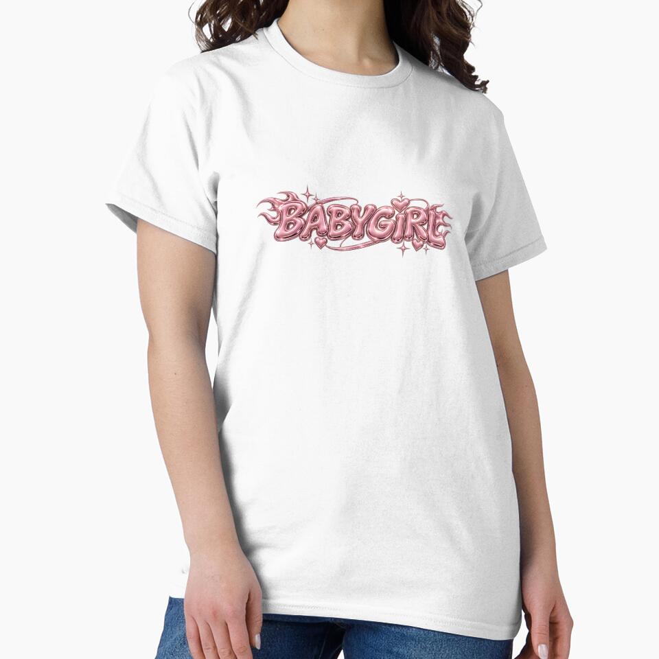 Babygirl Rose Chrome Bubble Text by Inkworksbyshery