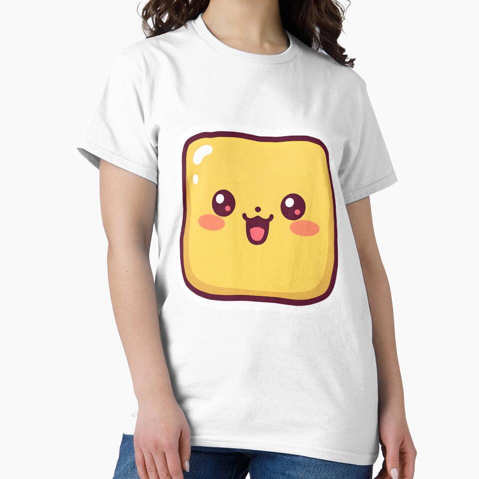 Kawaii Tofu Cube – Cute Smiling Japanese Food Anime Character by OsasChild