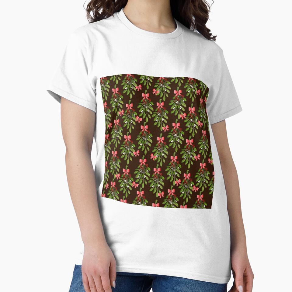 Festive Christmas Berries and Red Bows, Seamless Berry Branches and Bunches by silviaol