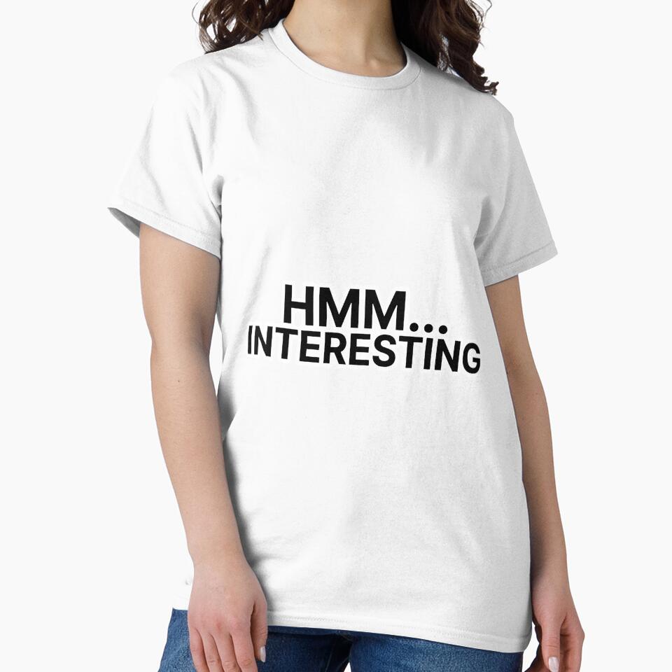HMM INTERESTING Funny Typography Quote Sticker by Khokha80