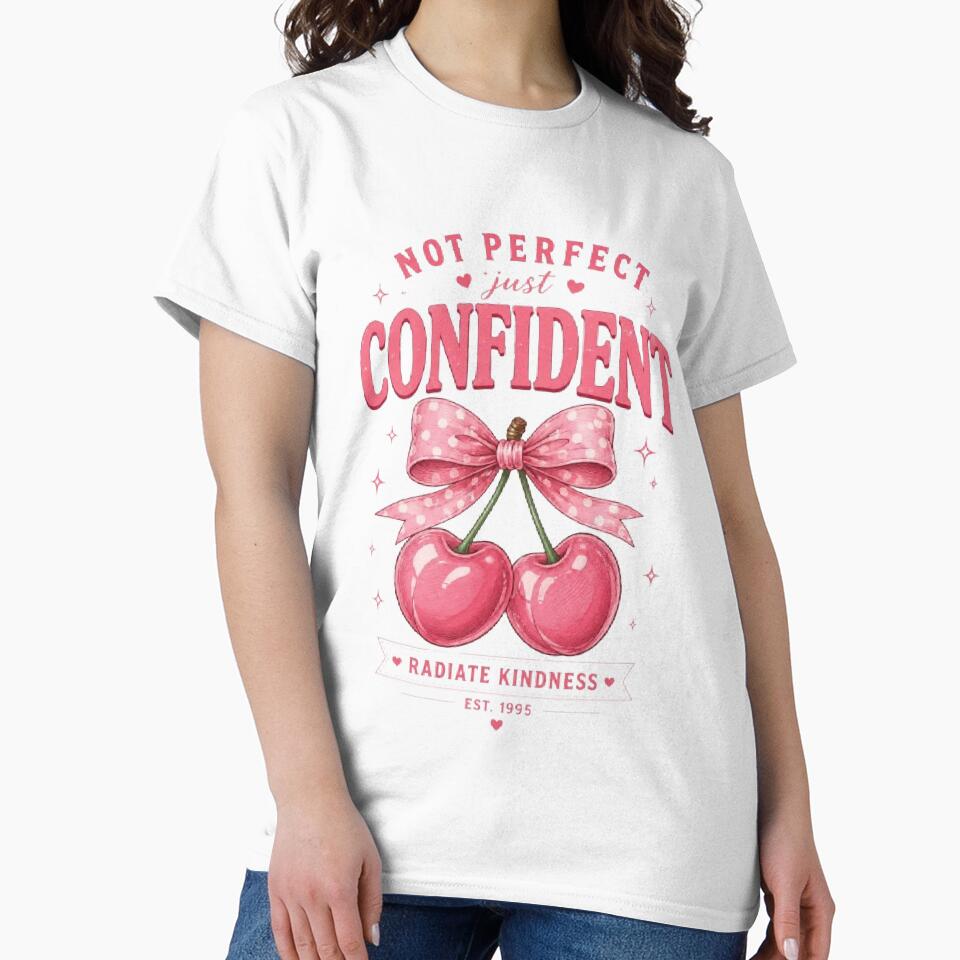 Not Perfect Just Confident Cherry Coquette Design by AveniaOficial