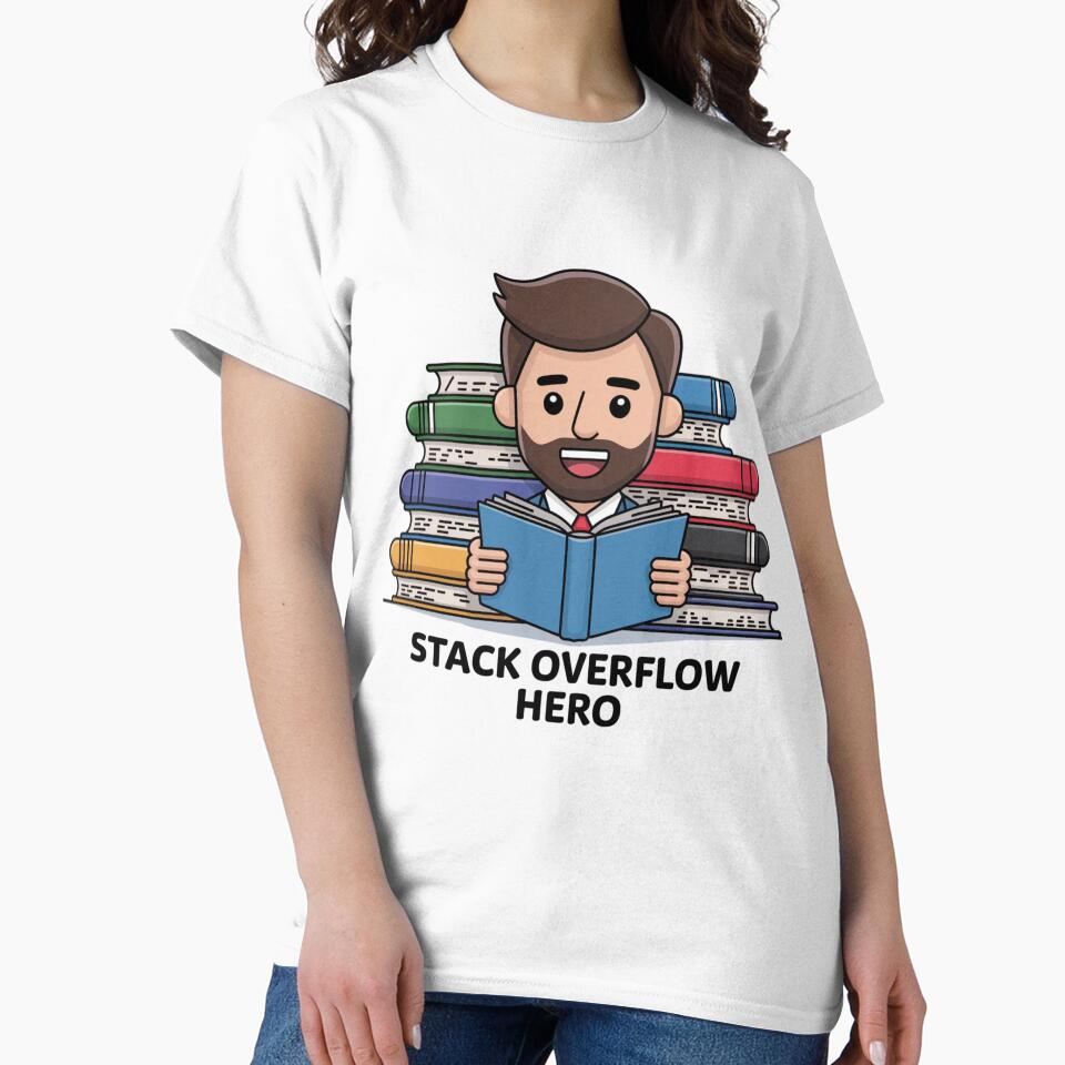 Stack Overflow Hero — Funny Programmer Superhero IT Design by HappySproutArt