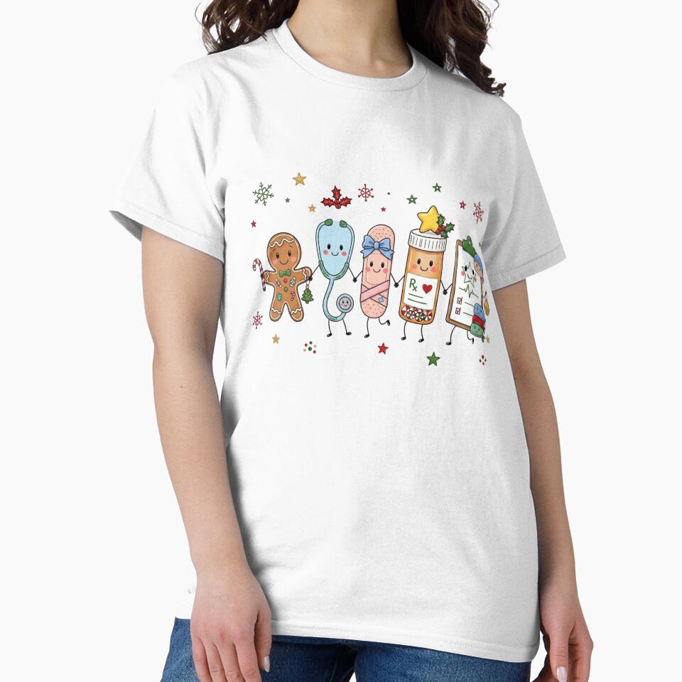 Christmas Nurse Cute Medical Supplies Design by Berkako