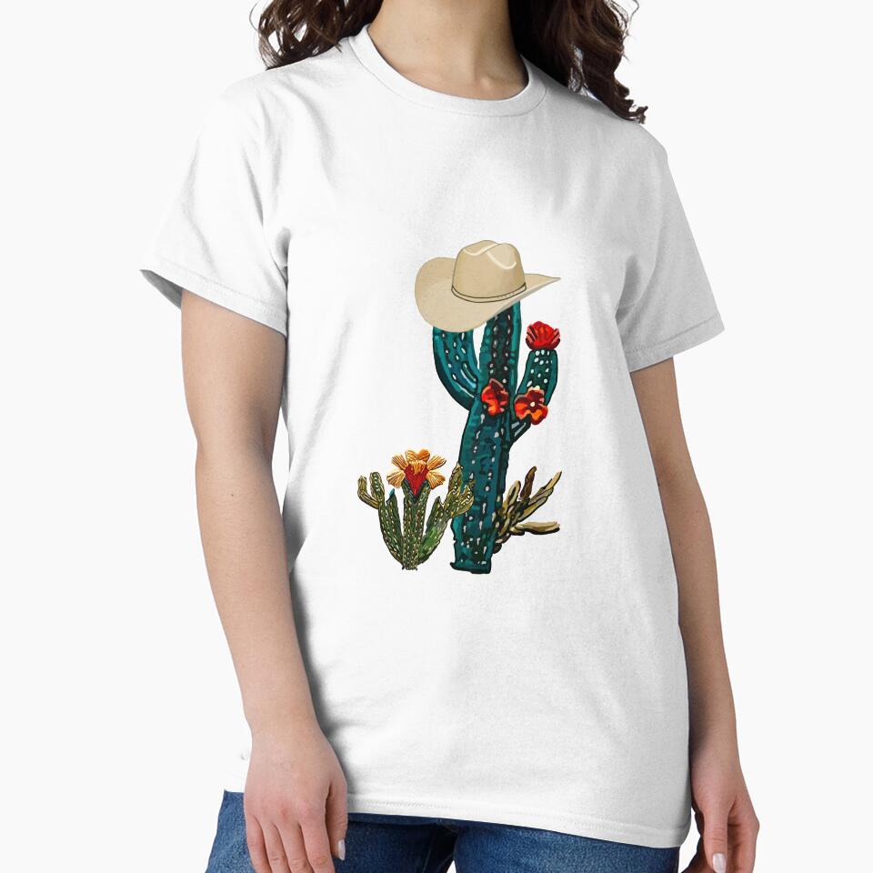 Western Cactus with Cowboy Hat – Rustic Desert Western Aesthetic Illustration by Bedoya Illustrations