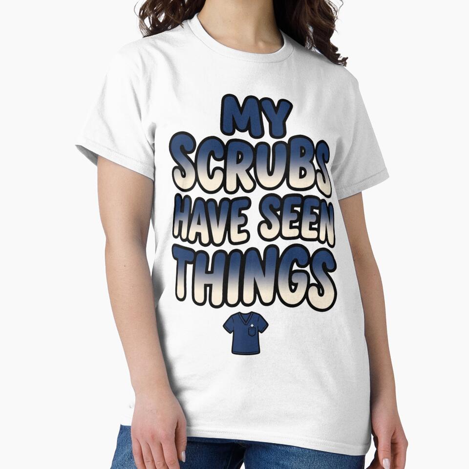 My Scrubs Have Seen Things Funny Vet Tech Quote by StickVerse by Owais