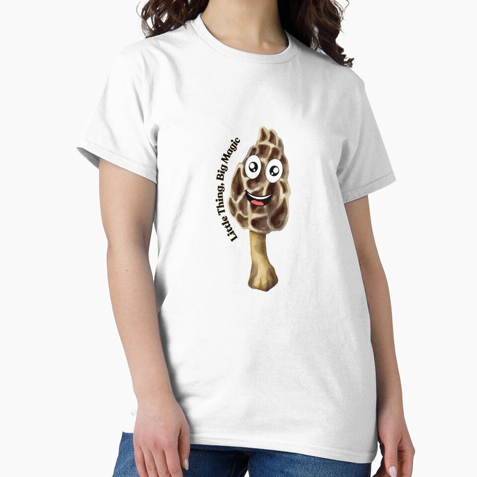 Little Thing Big Magic Morel Mushroom Sticker | Forest Fungi Aesthetic by Pandey14