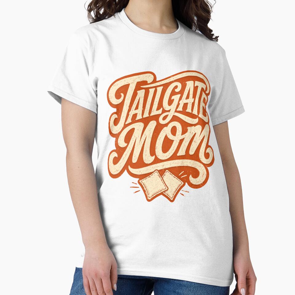 Tailgate Mom Vintage Script Cornhole Distressed Game Day Funny Tailgating by ZIGLWORKS