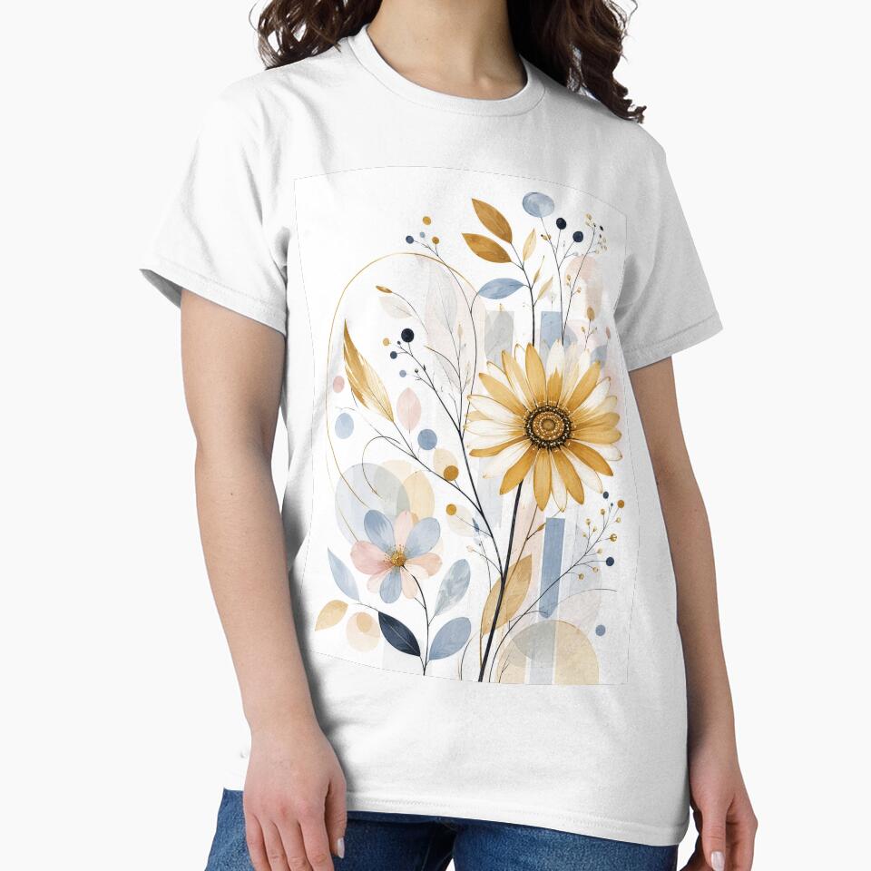 Modern Botanical Abstract Flowers by Lizetteh