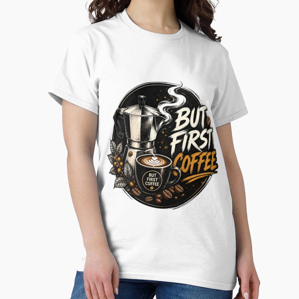But First Coffee – Vintage Moka Pot & Espresso Coffee Lover Design by 4U---Store