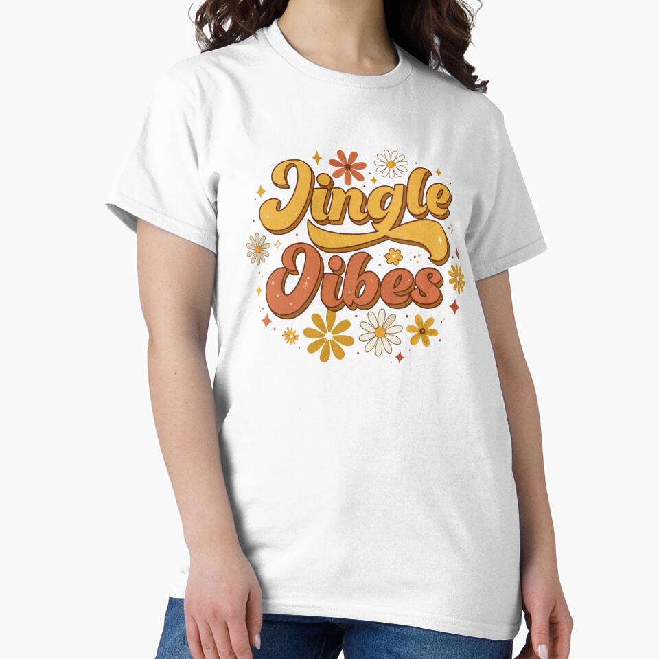 Retro Jingle Vibes Christmas Typography – Groovy Holiday Design by AMX-Designer