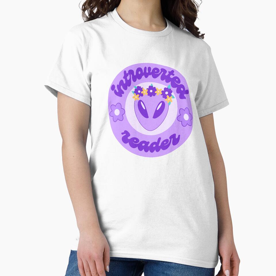 Introverted reader purple alien by RavenAMarie