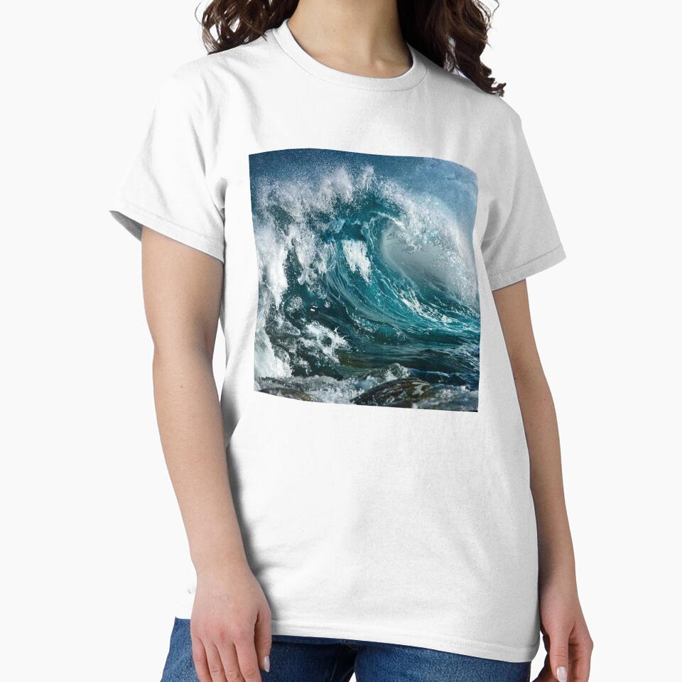 Aesthetic Blue Ocean wave by AGDesignstore