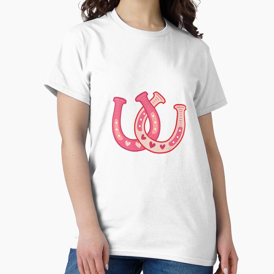 Pink Horseshoe - Cowgirl Romance Girlie by Neadoodles