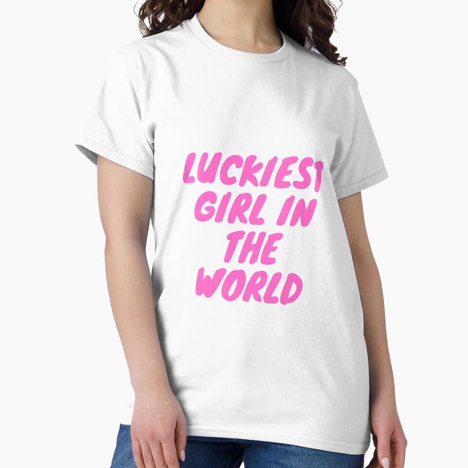 Lucky Girl, Luckiest Girl, Lucky, Daily Affirmation, Pink by Magic Love Art Print