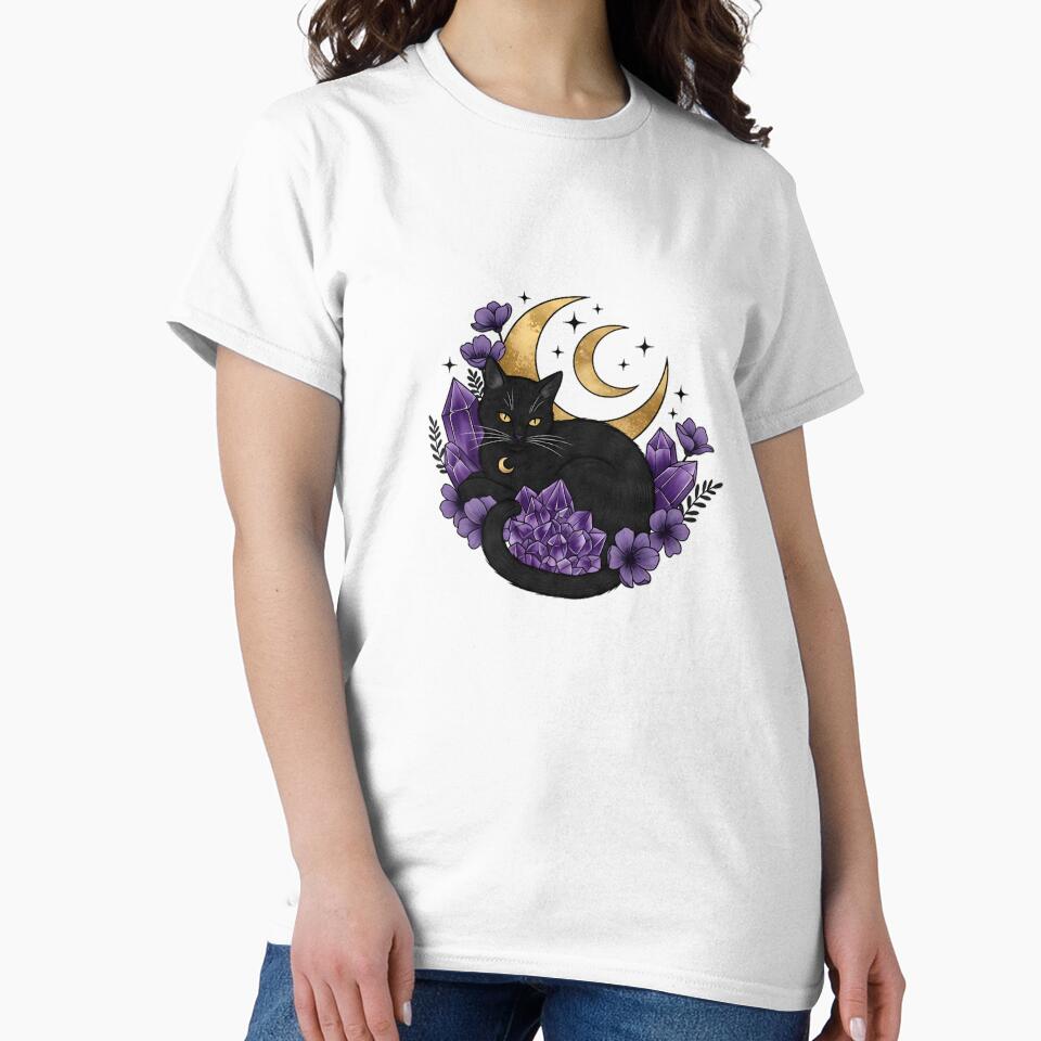 Amethyst Cat Crescent Gift by IllumeInk