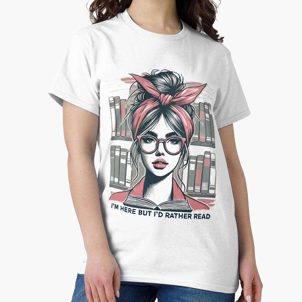 Ironic Girl Design For Retro Book Lovers by LuminOrb