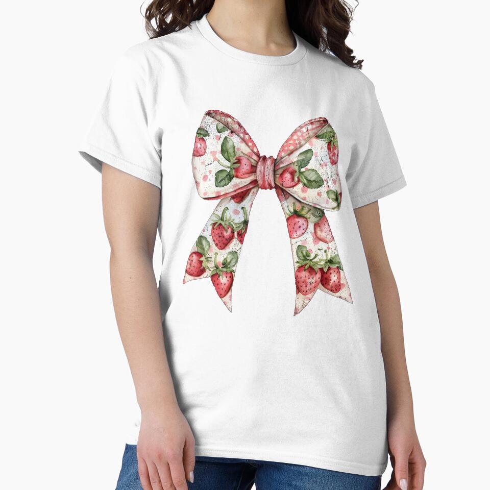 Strawberry Coquette, Strawberry Bow Hoody by Erstenenquis