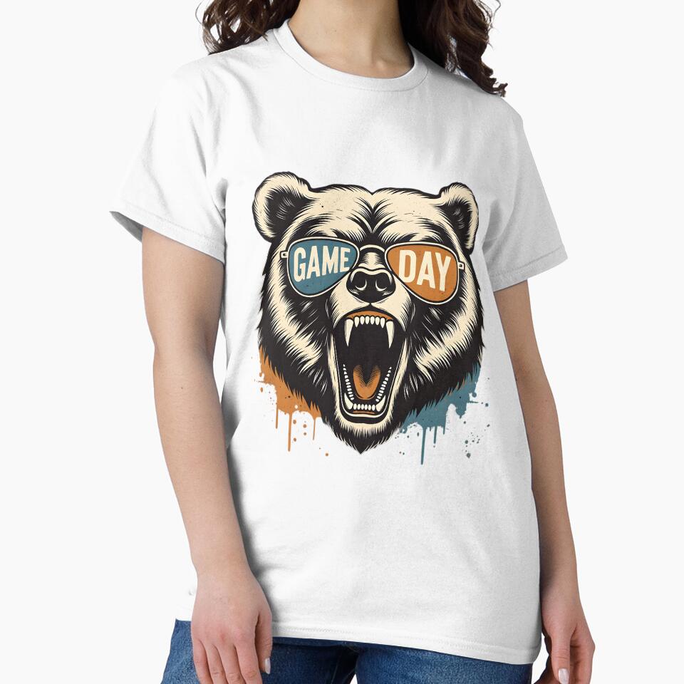 Bear Game Day funny Tee for Men Women Youth Kids Boys Girls by CarolineCanessa