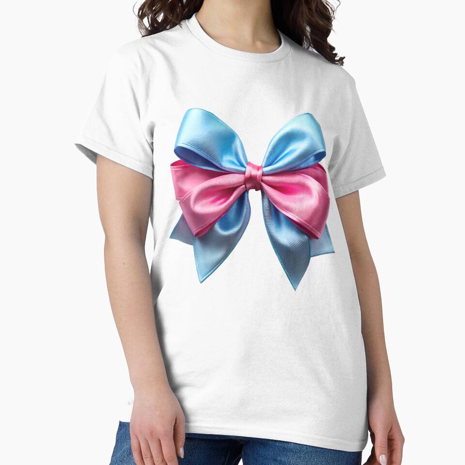 pink and blue coquette satin bow by DuskTillDown