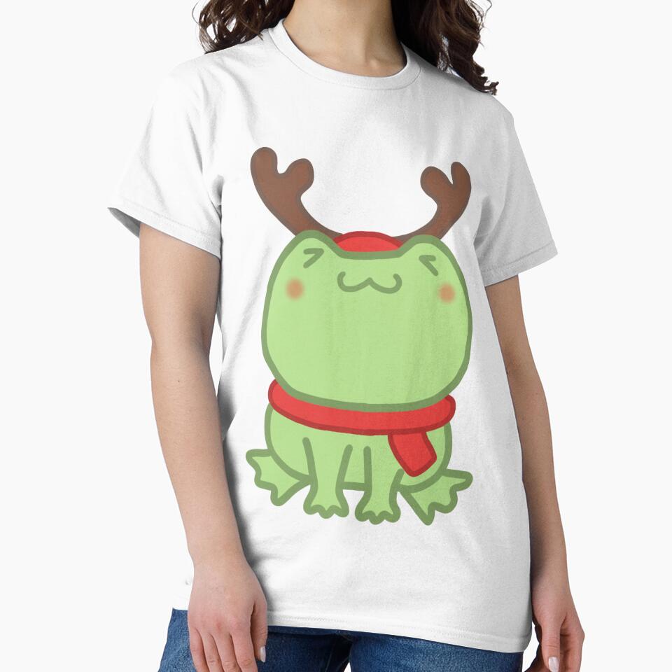 Christmas Frog Reindeer by KimmL
