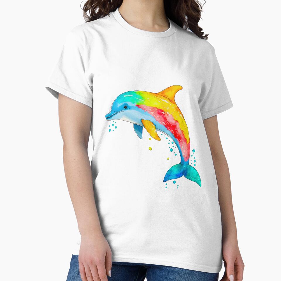 Colorful Rainbow Dolphin by ZenEvoke