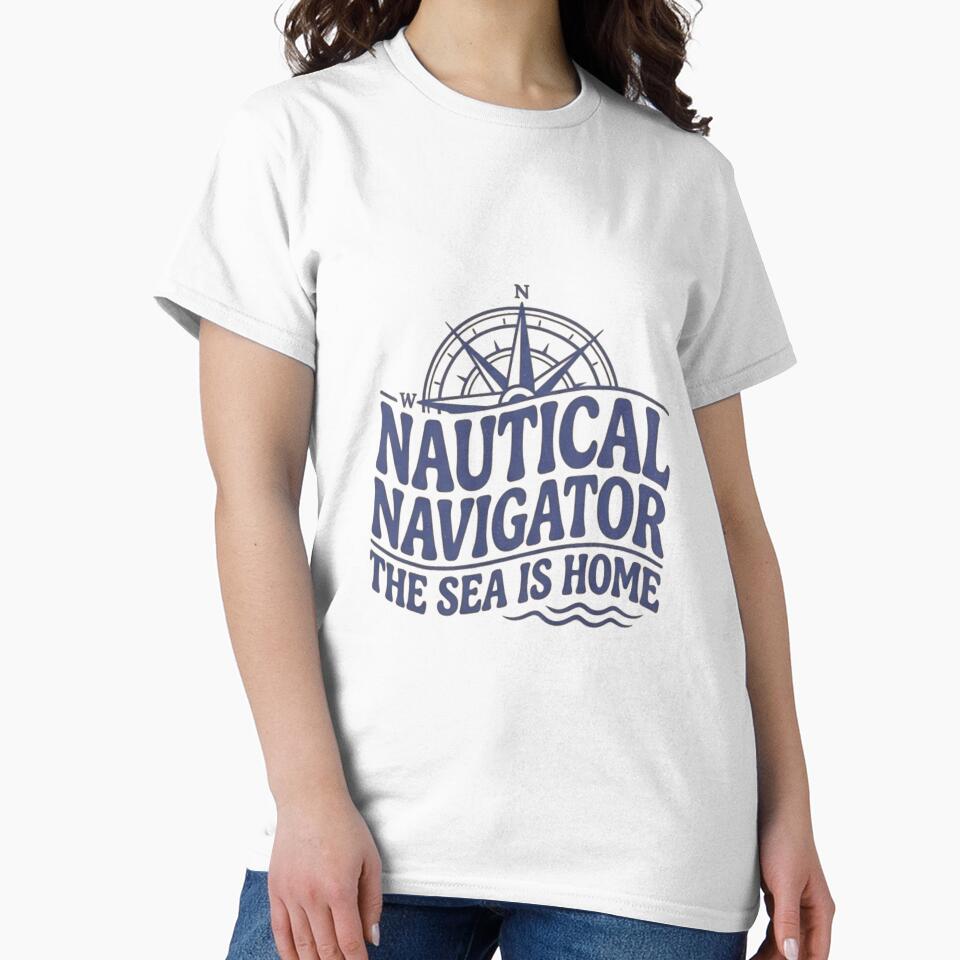 Nautical Navigator – The Sea Is Home Ocean Adventure Design by Mialunaa