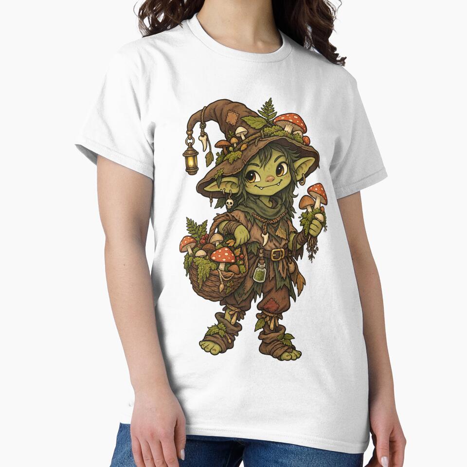 Mushroom Goblin – Cottage core Goblin core Forest Forager Design by Inkora_CC