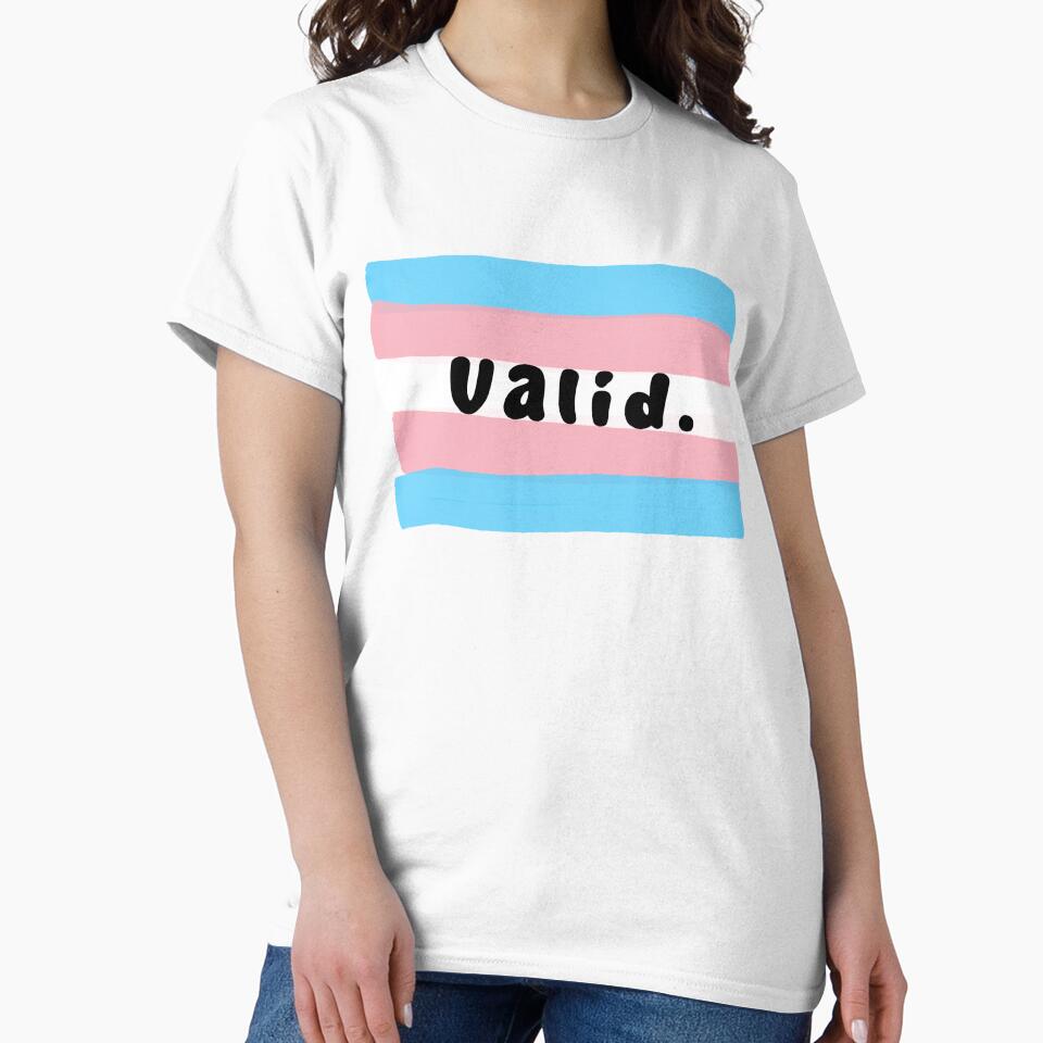 Trans Flag "Valid." for Trans Rights by spooniecentral