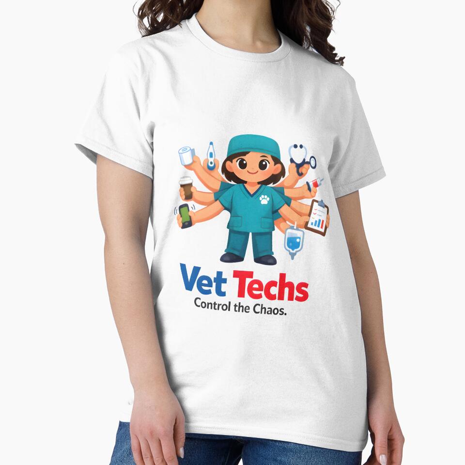 Vet Techs Control the Chaos – Cute Veterinary Technician Multi-Tasking Design by Bettybee00