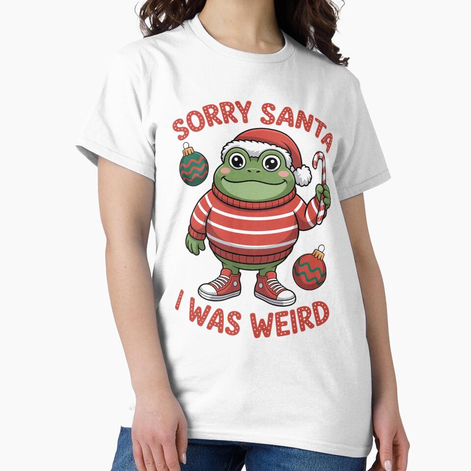 Sorry Santa I Was Weird  Funny Christmas Frog Weird Christmas by VladoZork