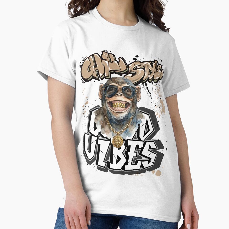 Chill Vibes Style Monkey - Cool Hip Hop Graffiti Art by thazinart