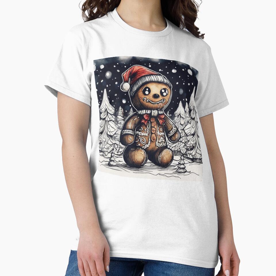 Christmas and Holiday Gingerbread man - Watercolor & Ink 16 by KBMediaArt
