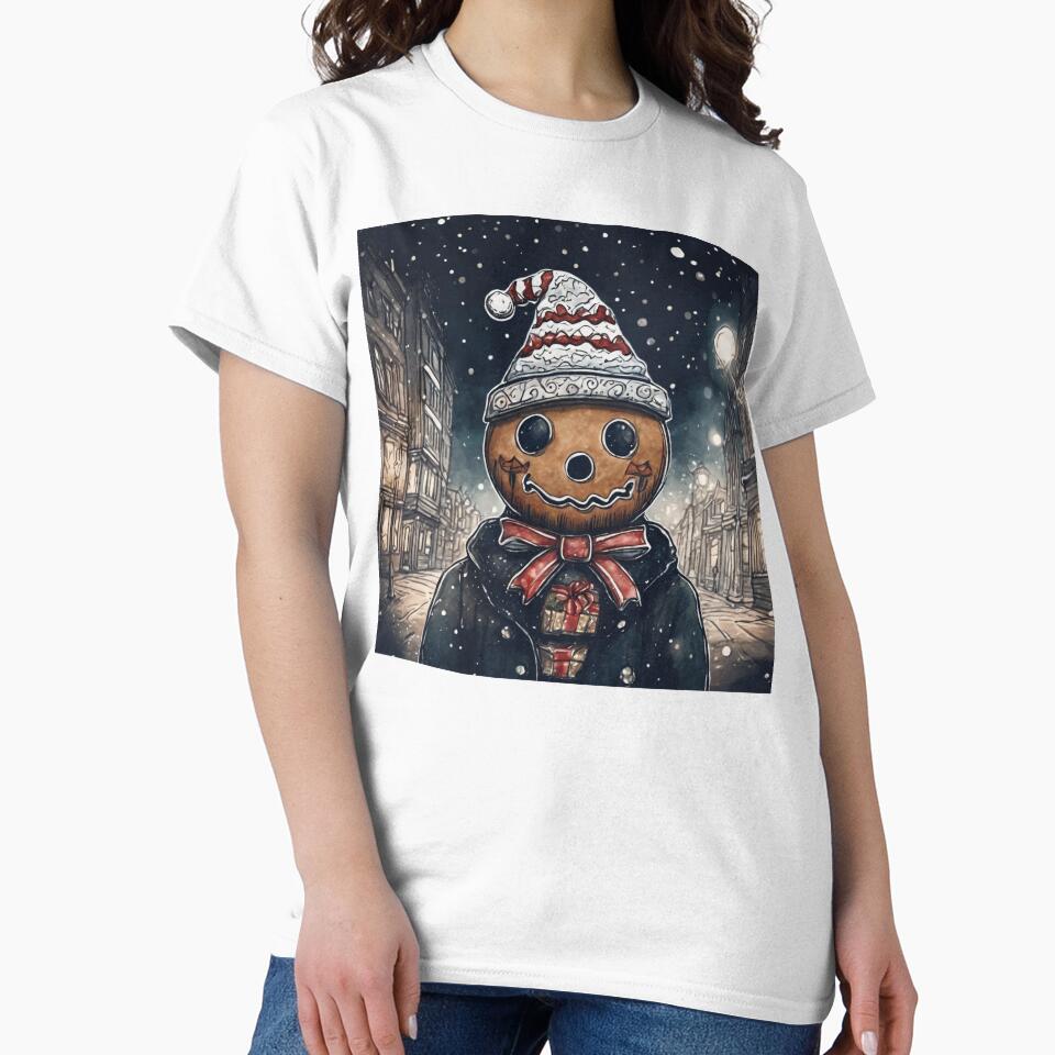 Christmas and Holiday Gingerbread man - Watercolor & Ink 20 by KBMediaArt