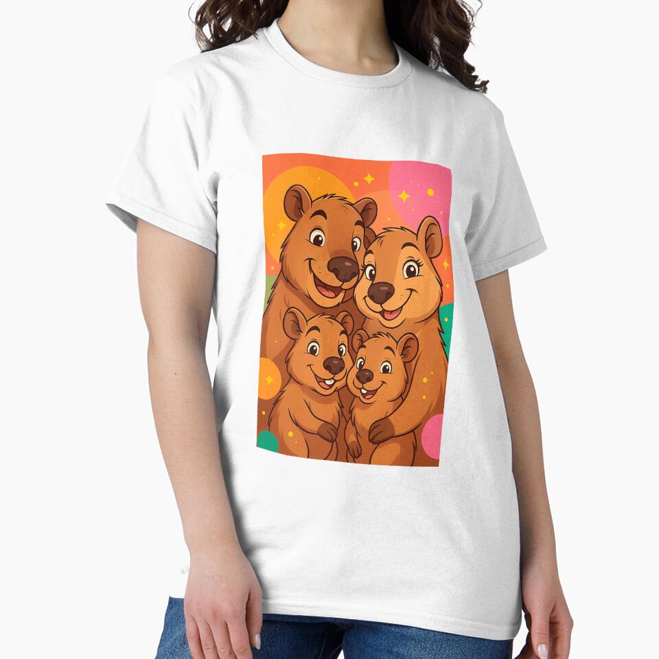 CapyFam – Adorable Cartoon Capybara Family Illustration by CapyToon