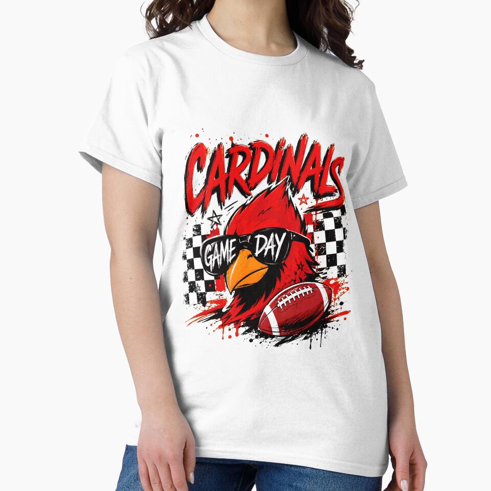 Bold Cardinal Game Day Football Fan by drigue