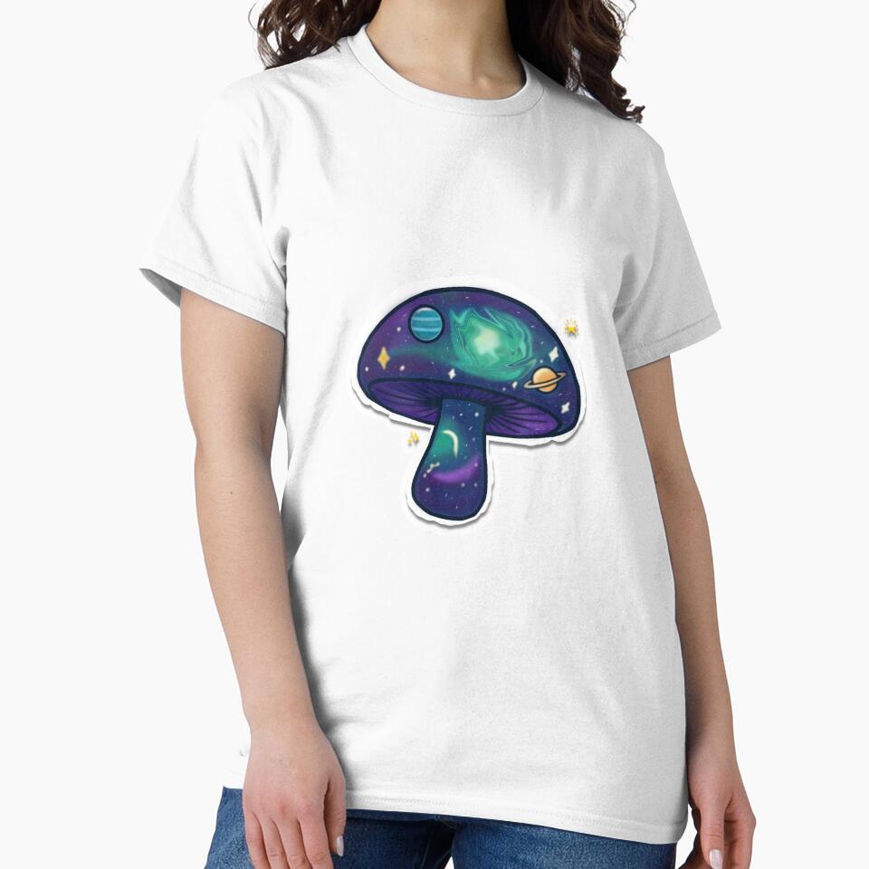 Galaxy Mushroom Sticker - Psychedelic Space  Aesthetic Magic Mushroom Art by Nanadestudio