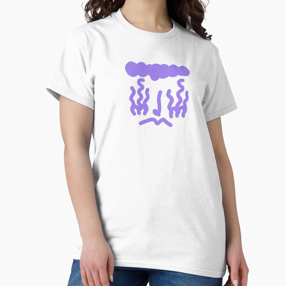 Purple Abstract Doodle Face – Playful Minimalist Line Art by felipemaldonadoart
