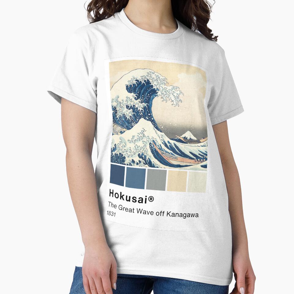 Hokusai - The Great Wave off Kanagawa - Pantone Color swatch, Art Paintings Art history by Lemon-y-Shark