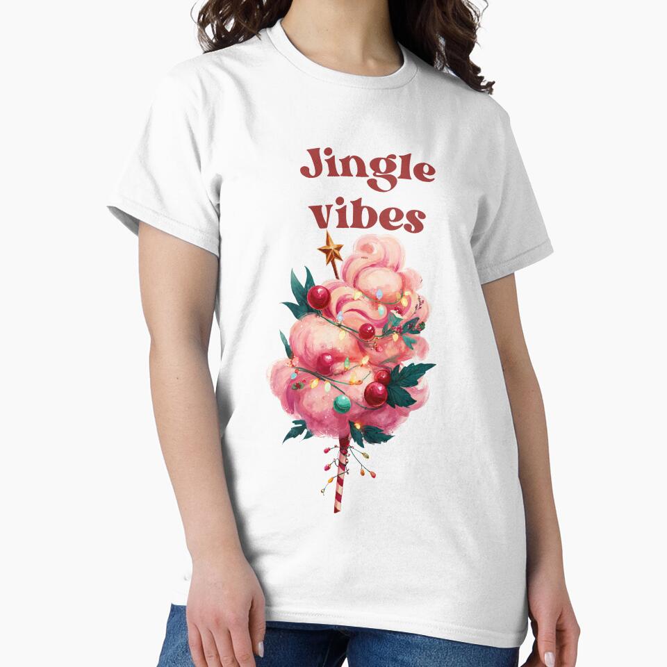 Jingle Vibes Candy Floss Christmas Tree Art by Anastasiia Yurevych