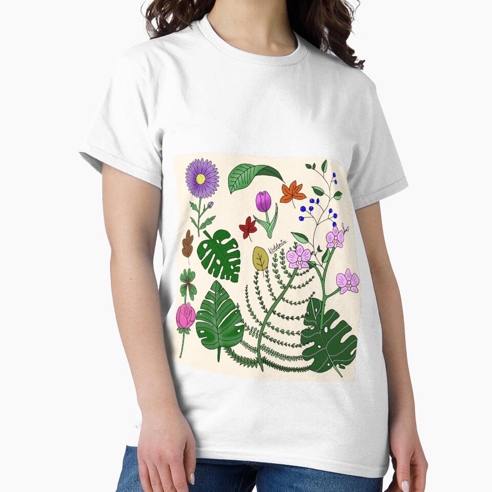 Plants botanical flowers by Olga Schembri by Keddmia