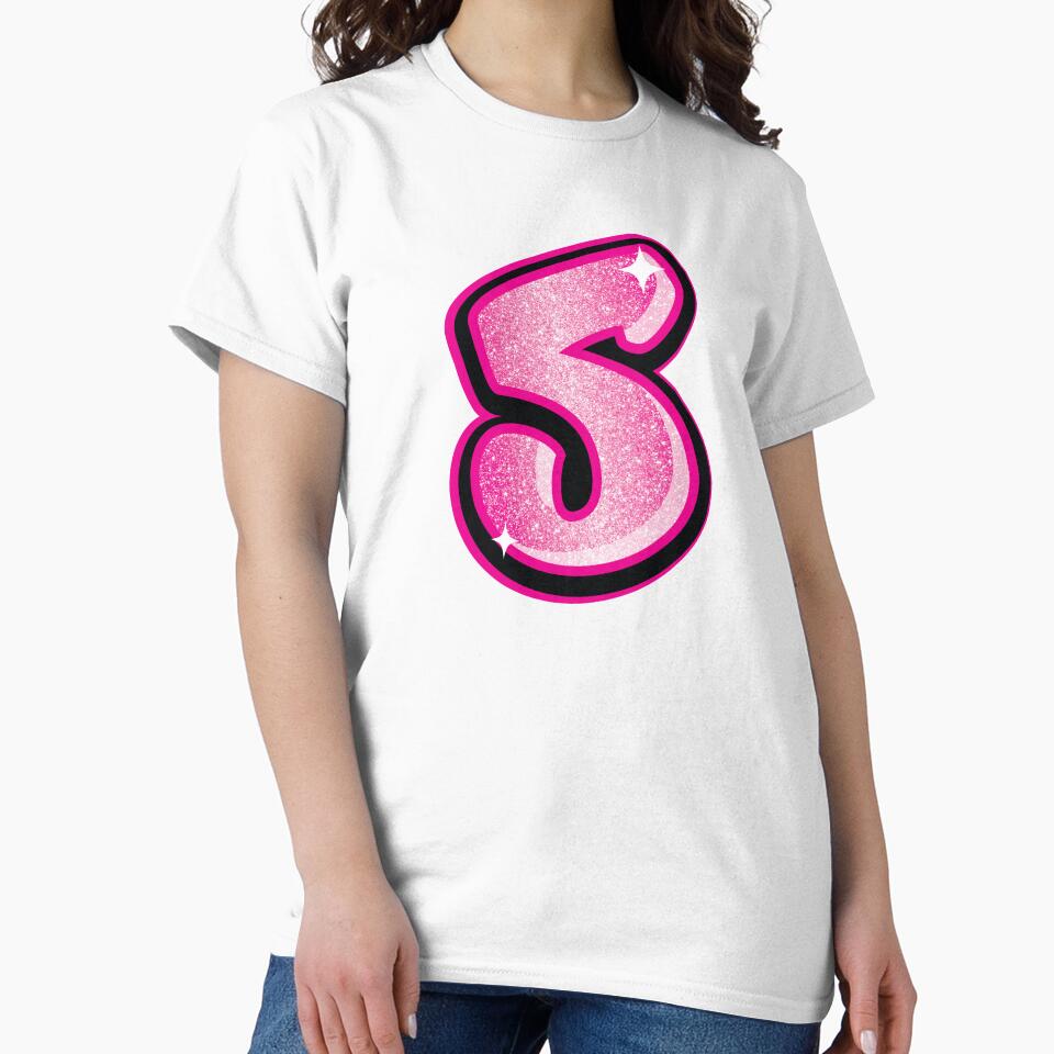 Glitter Pink S Initial Sticker by LazyCreativeCo